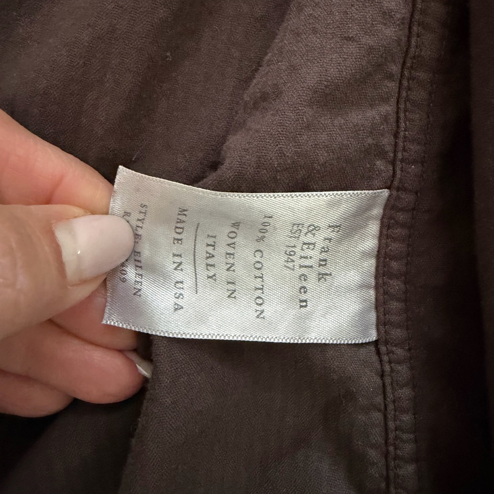 Frank & Eileen Brown Button Down Size Small Shirt… - image 4